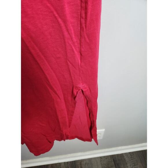 American Giant cotton Maxi t shirt dress sz M side slits USA made beach boho - Picture 2 of 7